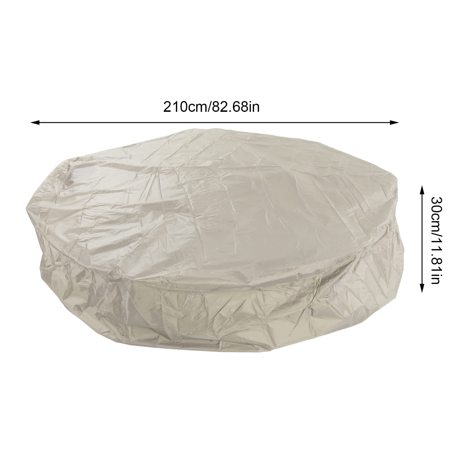 Aufblasbare Pool-Abdeckung – Wasserdicht, 190er Silber-Polyester, 210x30 Cm, Braun