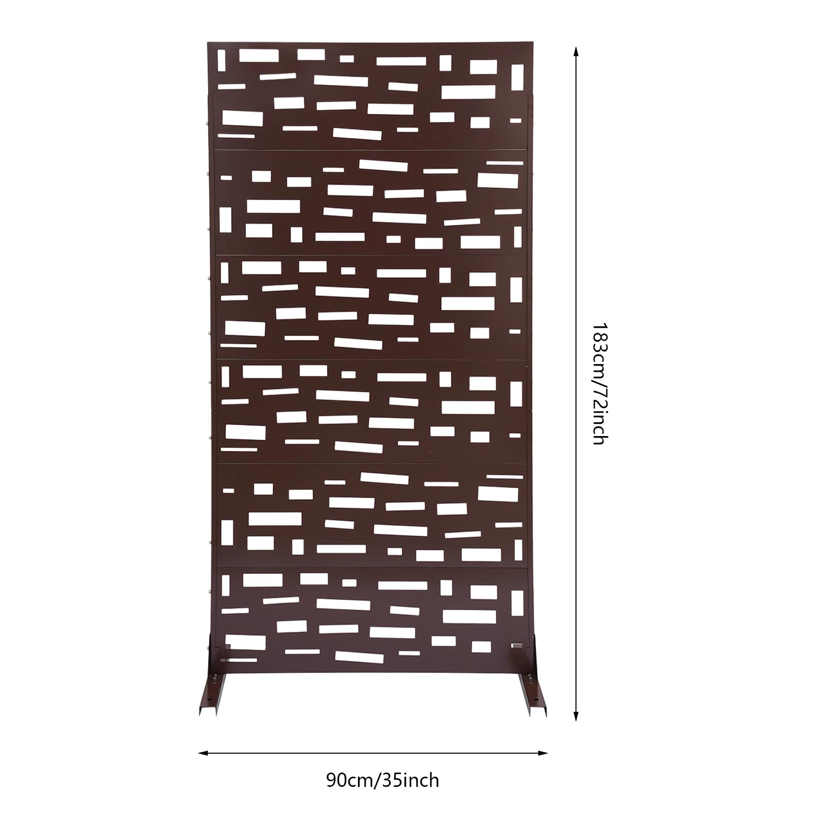 Panneau brise-vue métallique décoratif pour terrasse balcon jardin 6 pièces | Métal renforcé résistant à la corrosion