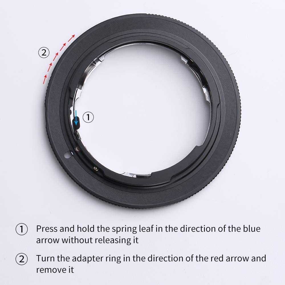 K&F CONCEPT M11135 NIK-EOS Hochpräziser Adapterring Objektivadapter Objektiv Adapter Canon EOS, Adapter Ring für Nikon AI Objektiv auf Canon EOS Kamera