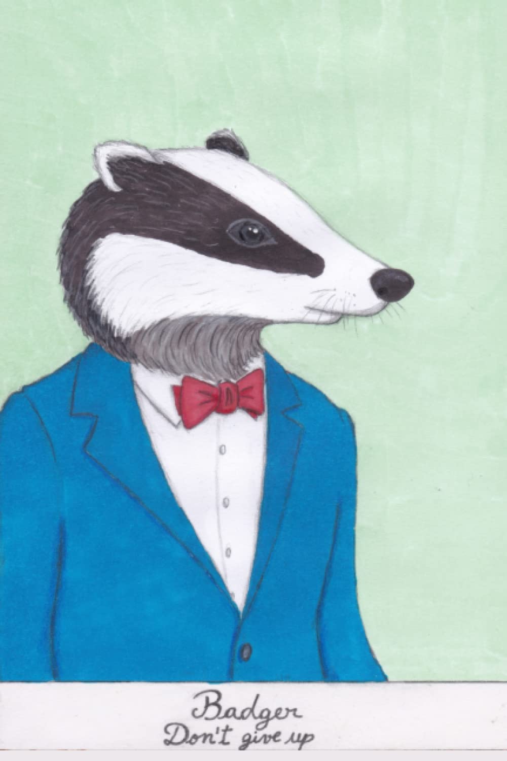 Unique badger notebook: 120 lined pages