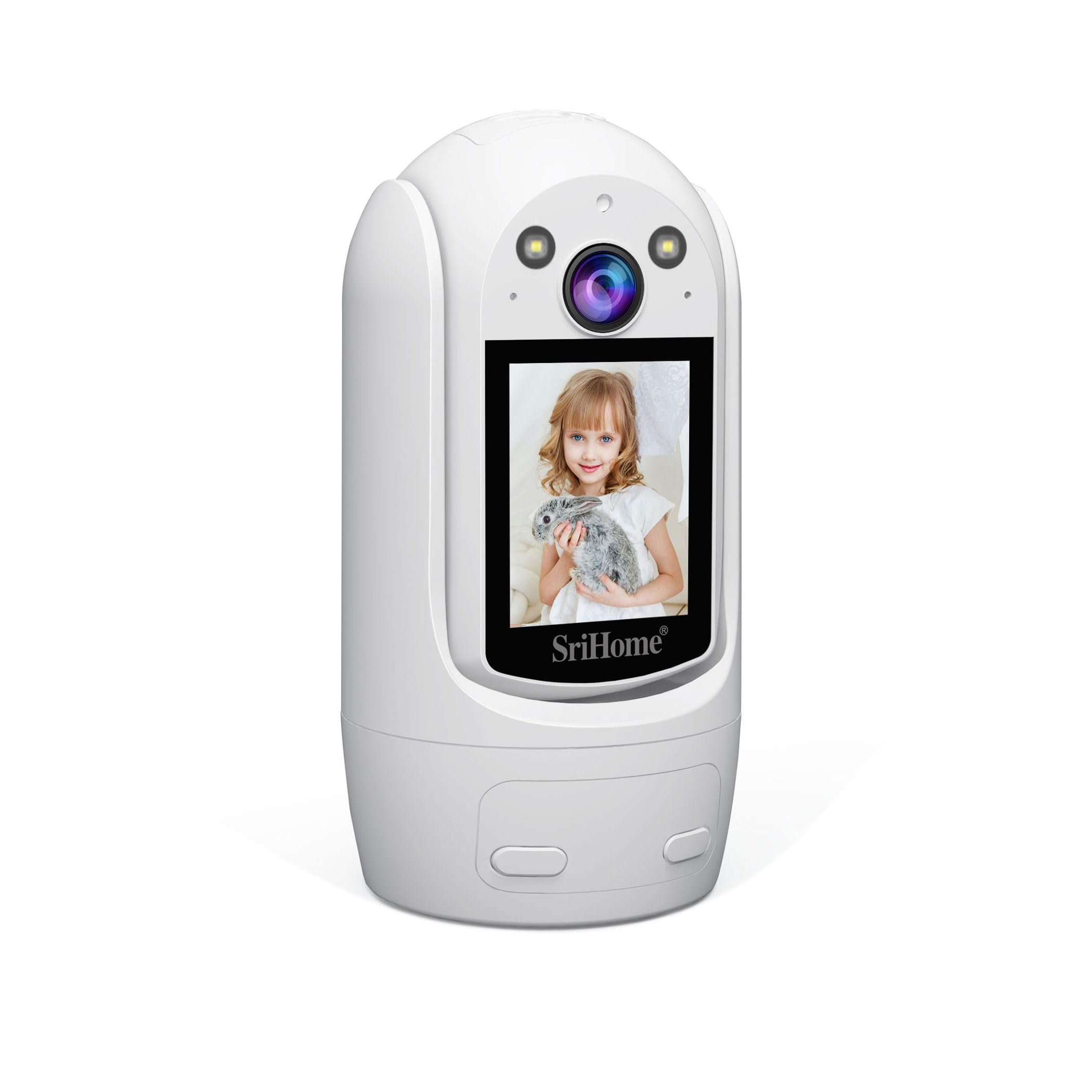 OBA SRIHOME SH060 PTZ Camera, 2MP FHD, schermo 2,4 pollici, videochiamate bidirezionali Rilevamento umanoide,Night Vision
