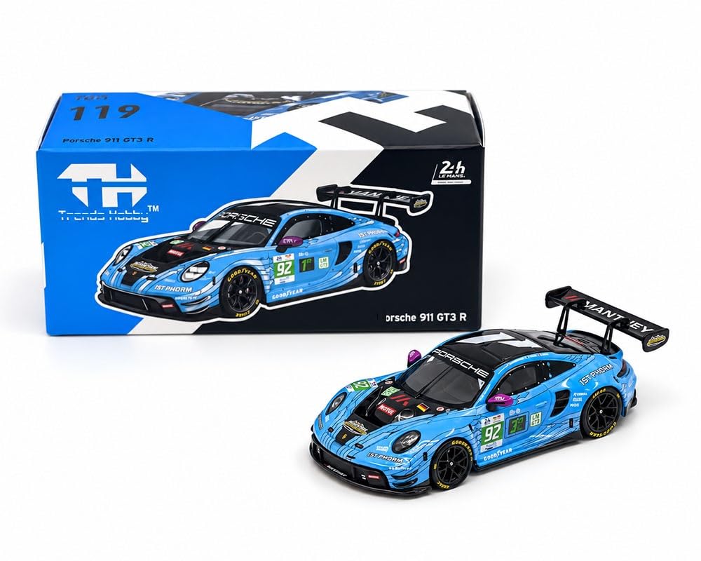 Diecast Model Car Compatible with Porsche 911 GT3 R Manthey 1ST Phorm 2025 Le Mans 24H LM…
