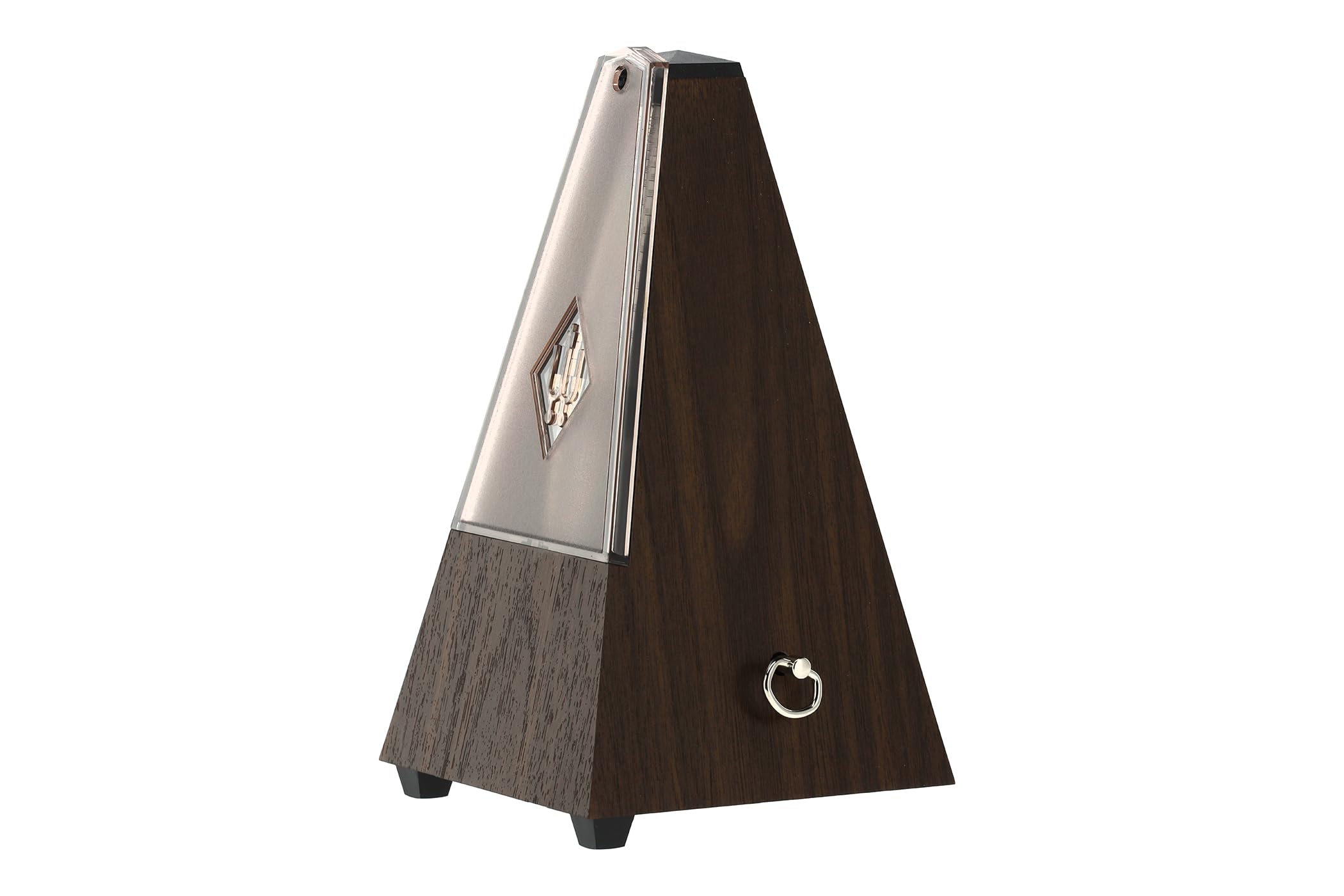 Wittner Metronome Taktell Forme Pyramide Système Maelzel Série 800K - Sans cloche - Avec couvercle en plexiglas - Mécanique à remonter - Pas de piles nécessaires - Fabriqué en Allemagne
