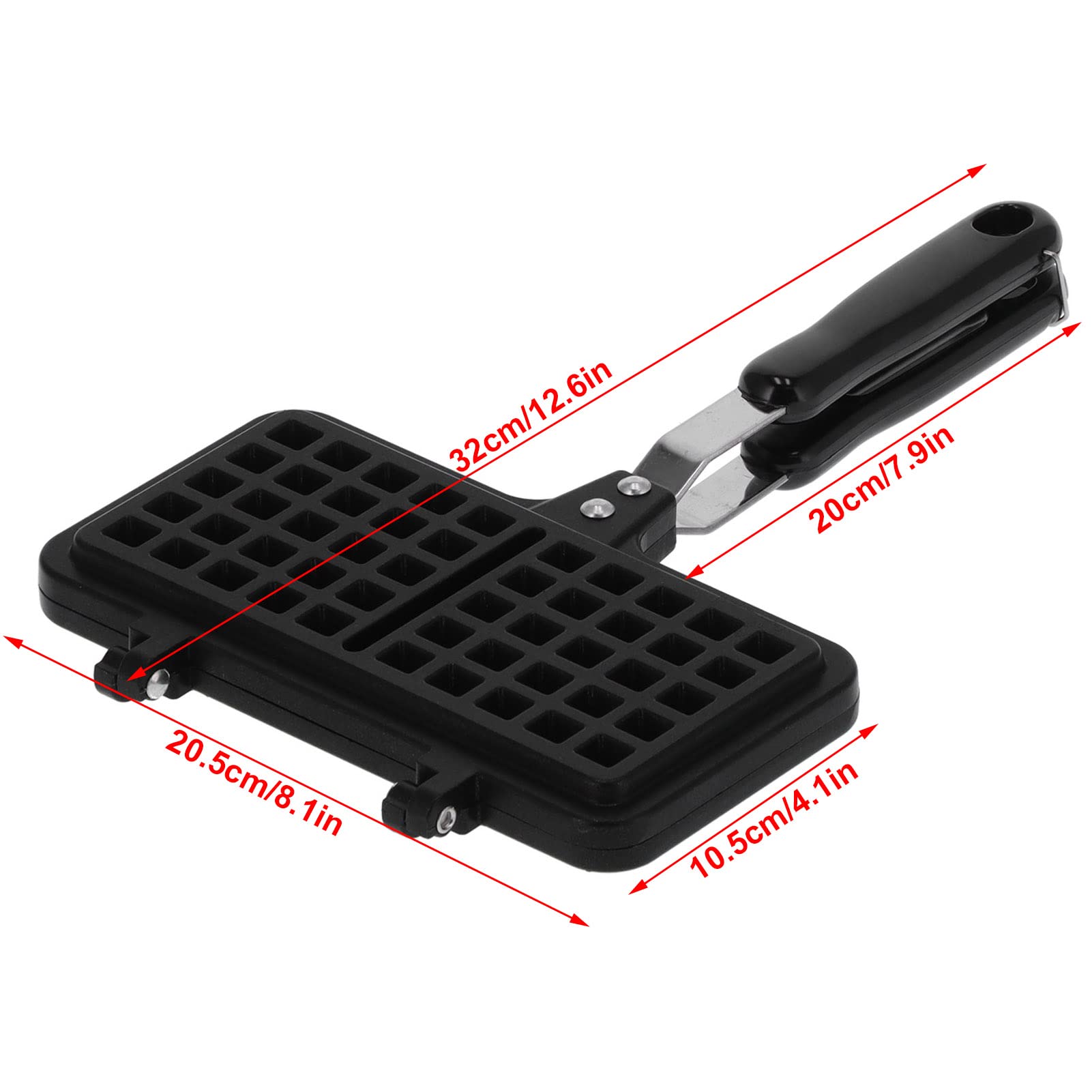 Cast Aluminum Waffle Maker Pan, Cake Maker molds Pan Stove Top Waffle Cookware Non Stick Waffle Baking Molds for Family Breakfast Baking