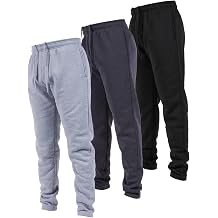 Ultra Performance Mens Open Bottom Sweatpants 3 Pack Casual Sweats for Men