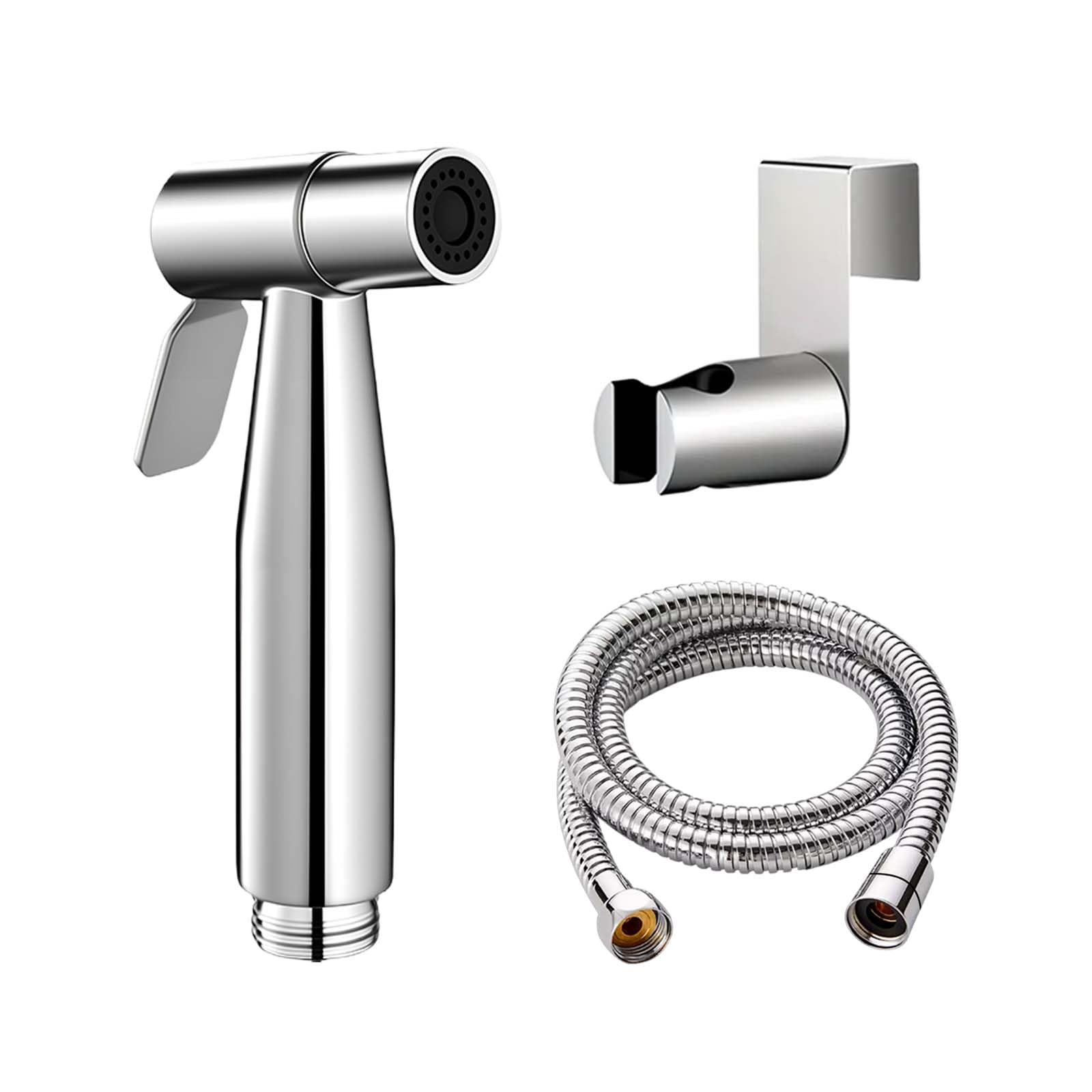 Hand-held Bidet Sprayer, Brushed Nickel Stainless Steel Spray Kit, Bathroom Cloth Diaper Cleaner, Portable Rustproof Shower Nozzle