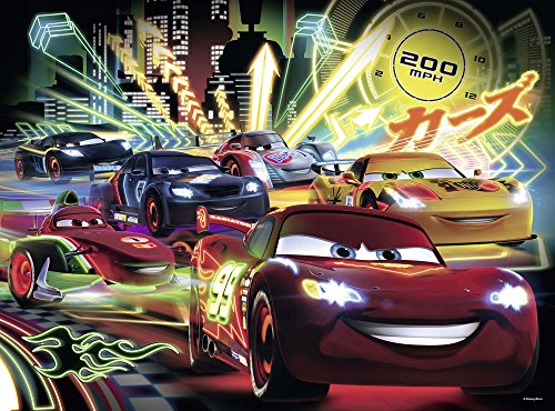 Ravensburger Kinderpuzzle - 10520 Cars Neon - Disney Cars-Puzzle für Kinder ab 6 Jahren, mit 100 Teilen im XXL-Format, Yellow – Bild 2