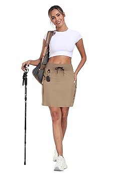 MoFiz Athletic Cargo Skort for Women Golf Skirt Knee Length MoFiz Athletic Cargo Skort for Women Golf Skirt Knee Length