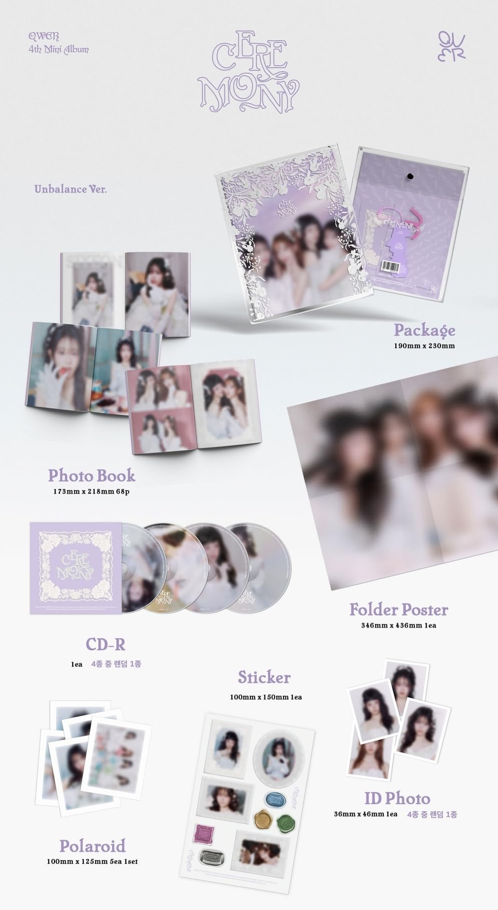 Amazon.co.jp: Qwer - 4th Mini Album Ceremony CD (Random ver.) : ホビー