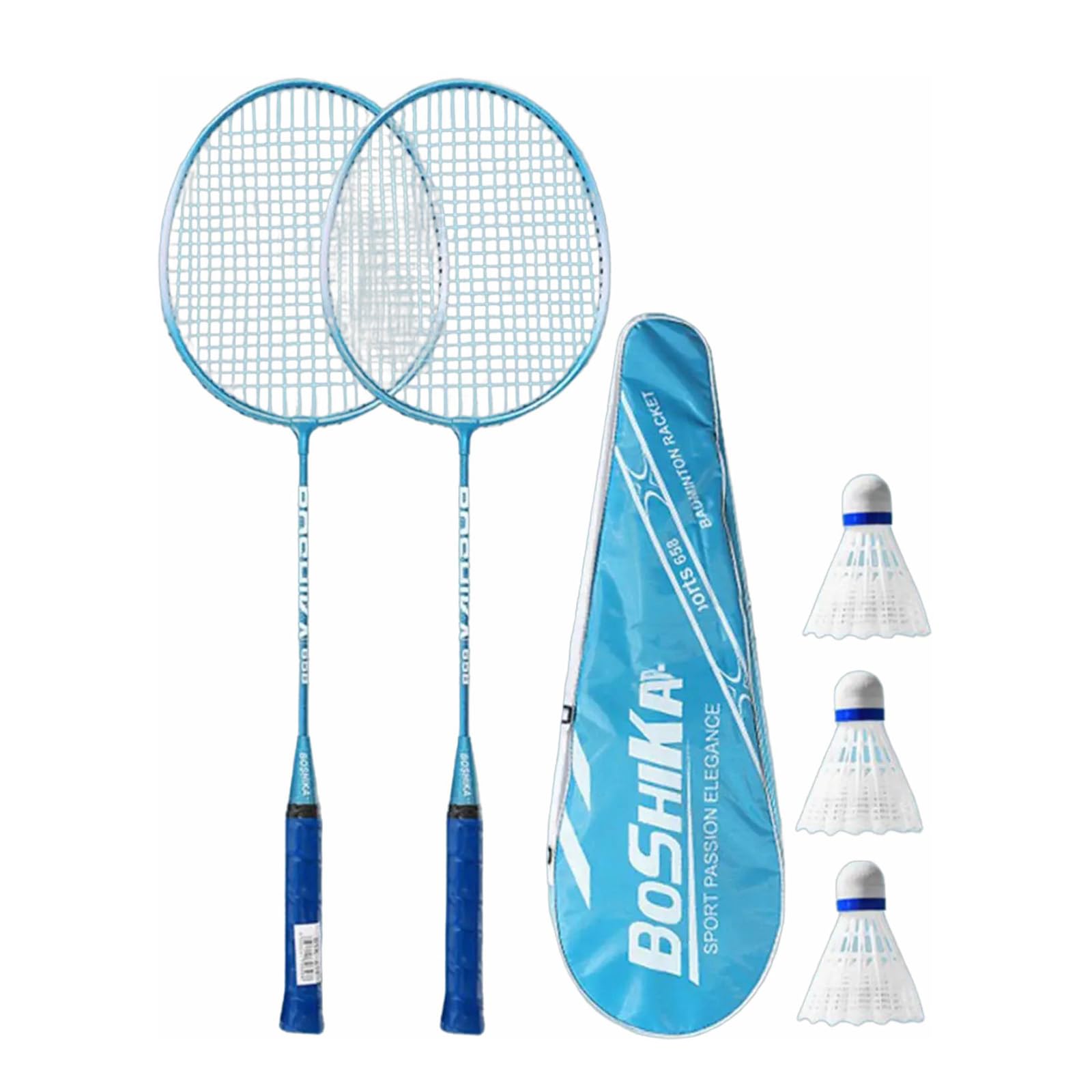 WAN Badminton Racquets Badminton Rackets Set, Lightweight Badminton Rackets Professional Badminton Racquet Set with 3 Nylon Ball, 1 Badminton Bag and 2 Hand Glue for Gym Game Outdoor Training Adult