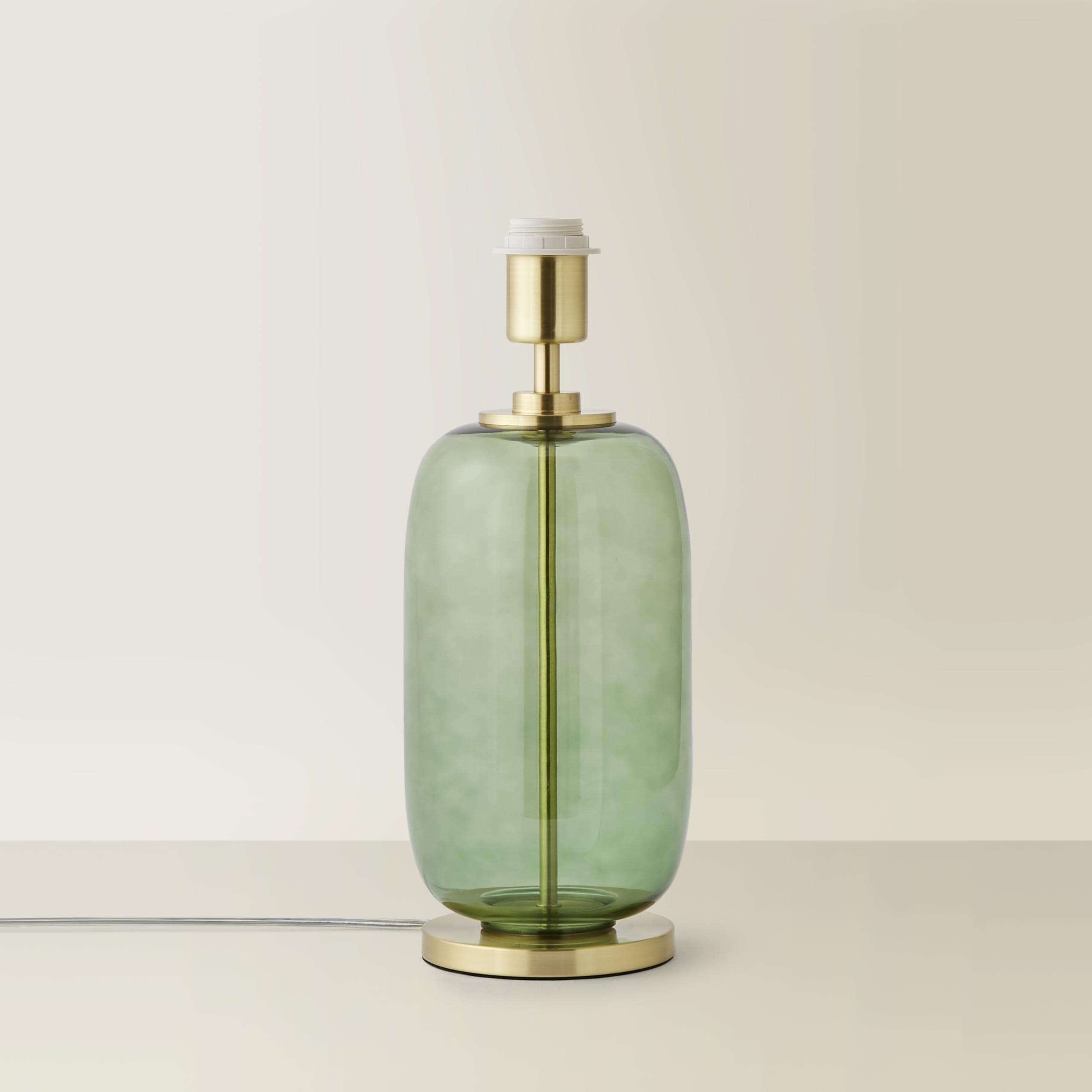 ValueLights | Forest Green Glass and Gold Detail Table Lamp Base | Table Lamps, Home Décor & Improvement Essential