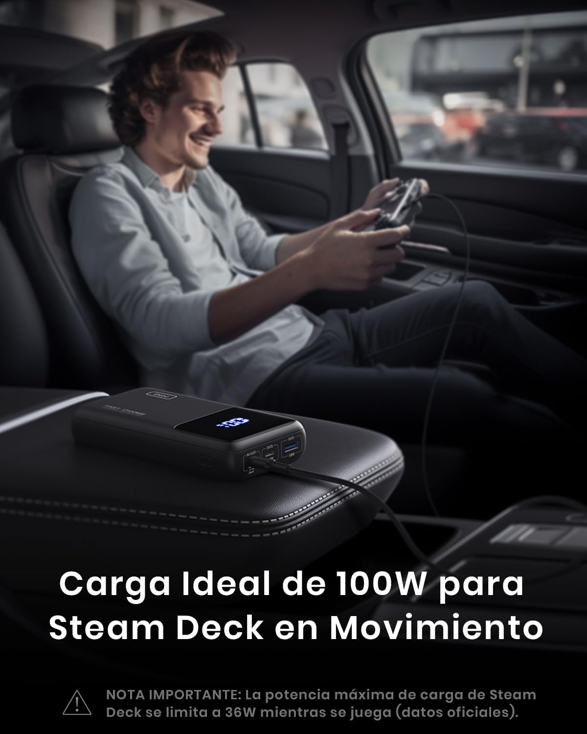 INIU Laptop Power Bank Compacto 25000mAh 100W Carga Rapida Batteria Externa | 3-Output Carga Rápida, Apto para Avión de Viaje, Bateria Portatil para MacBook, Steam Deck, iPhone 17, Samsung, iPad etc
