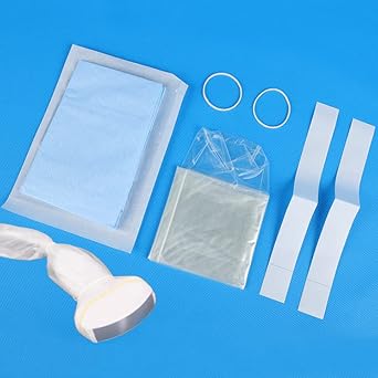 GOYOJO Ultrasound Probe Cover - Transducer Cover Latex-Free Sterile Disposable Clear, Cover Probe Sheath 6" X 12", Disposable Drape Sheathes Non-Latex Individual Packaging 100pcs