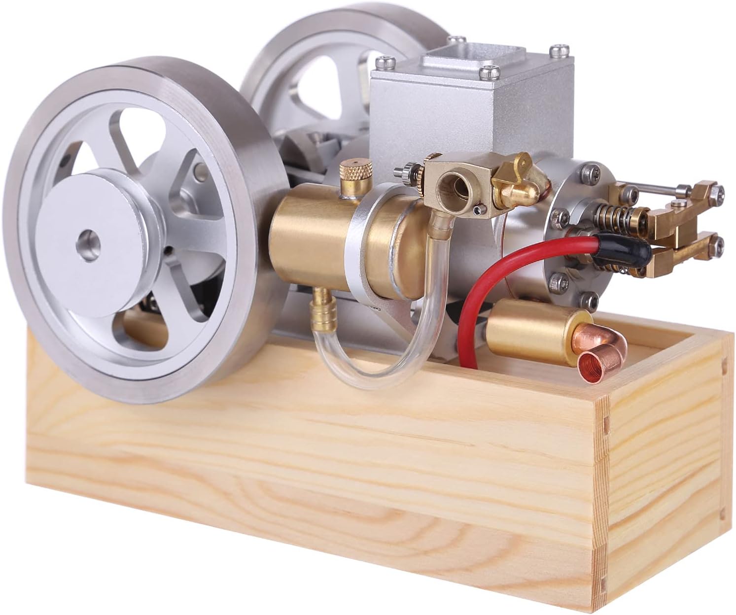 Realistic Internal Combustion Engine Kit, Hit and Miss Motor Model, Metal Horizontal Adjustable Speed Carburetor Upgrade Version Gasoline Educational Toy for Adult