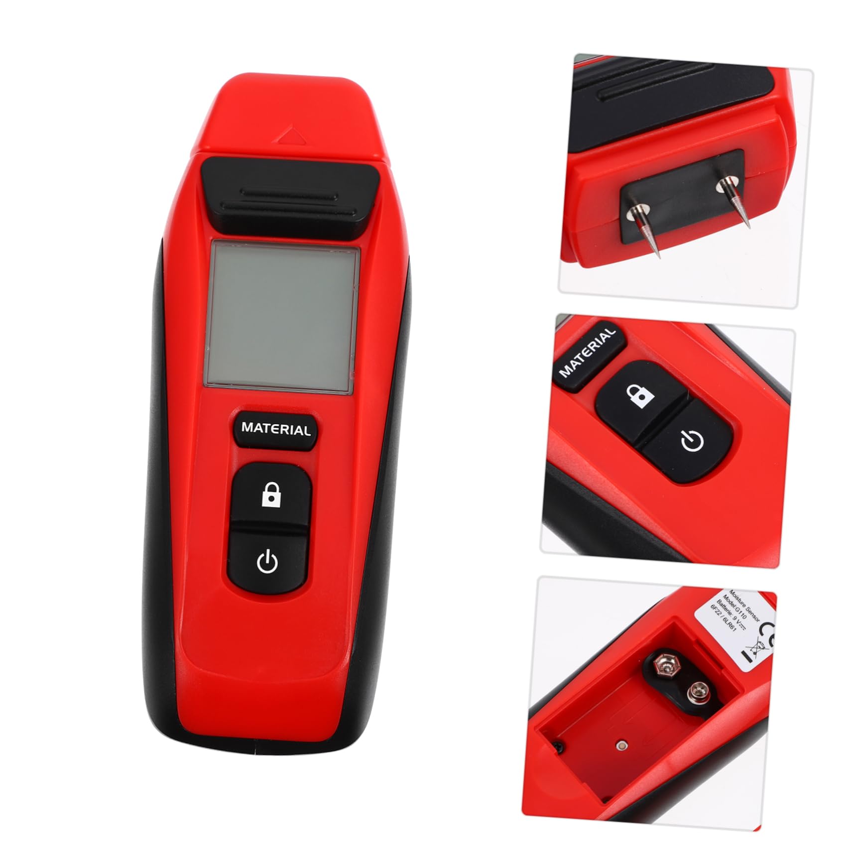 Medidor de Humedad de Madera 9v Dc Modelo G110 Rojo
