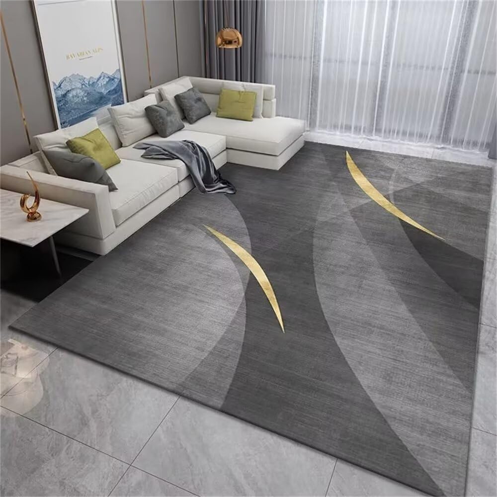 Moquette extérieure 50x80cm et tapis couloir long gris jaune pour décoration chambre ado