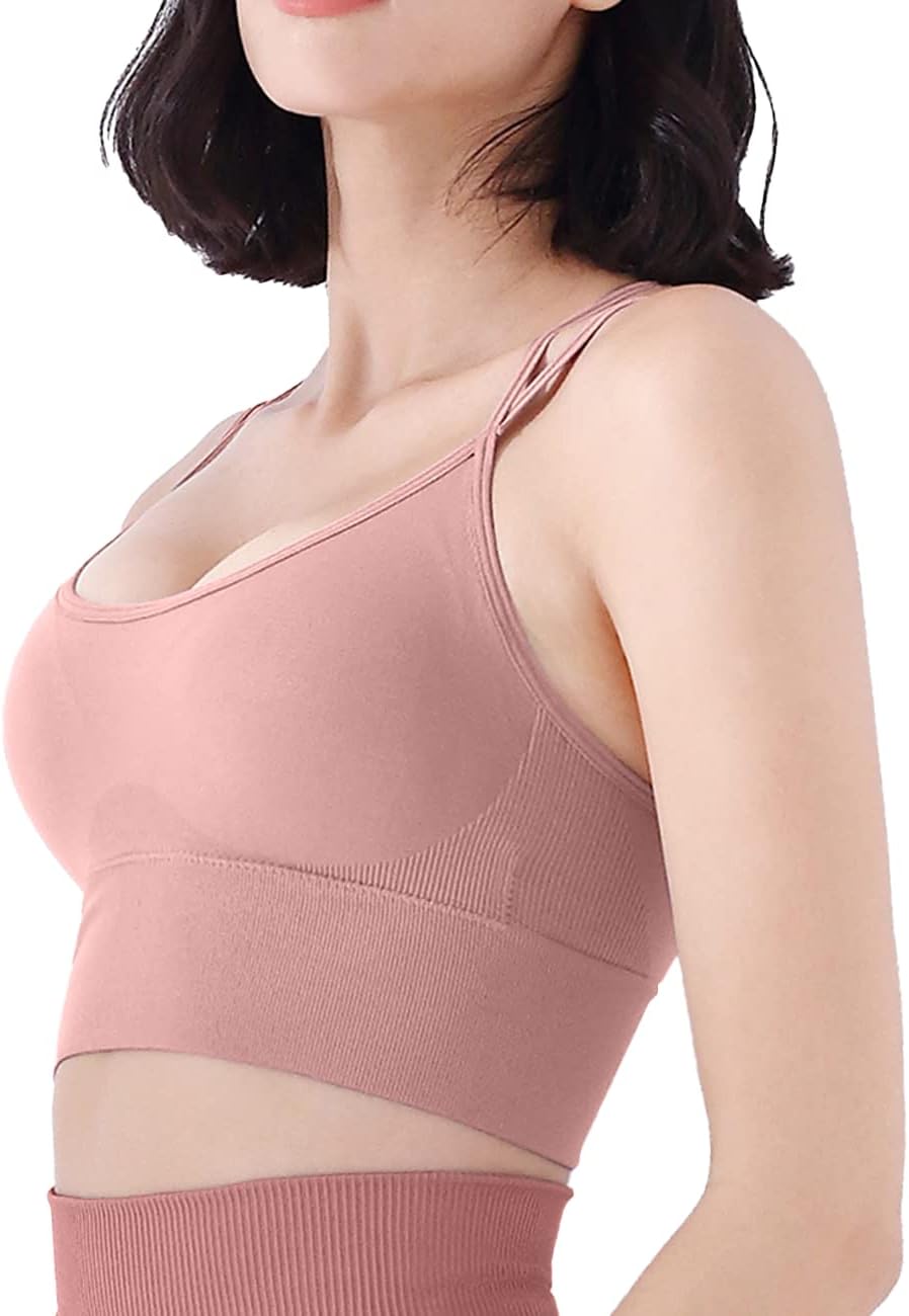 [Kusumi] スポーツブラ 揺れない ヨガウェア トップス カップ付き ジニエブラ ナイトブラ バッククロス スポブラ おしゃれ レディース ハイサポート バストアップ
