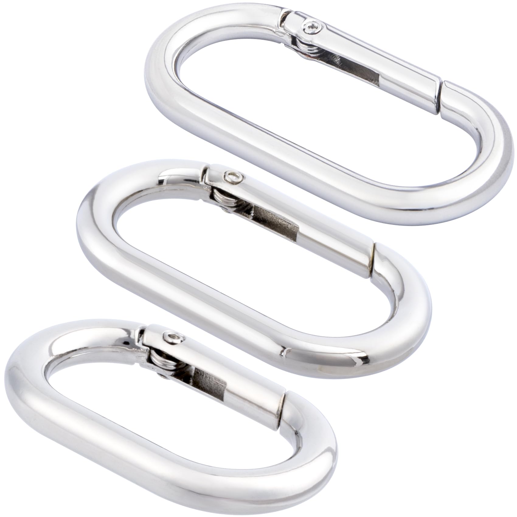 Oval Spring Ring Clips, Metal Keyring Purse Clip