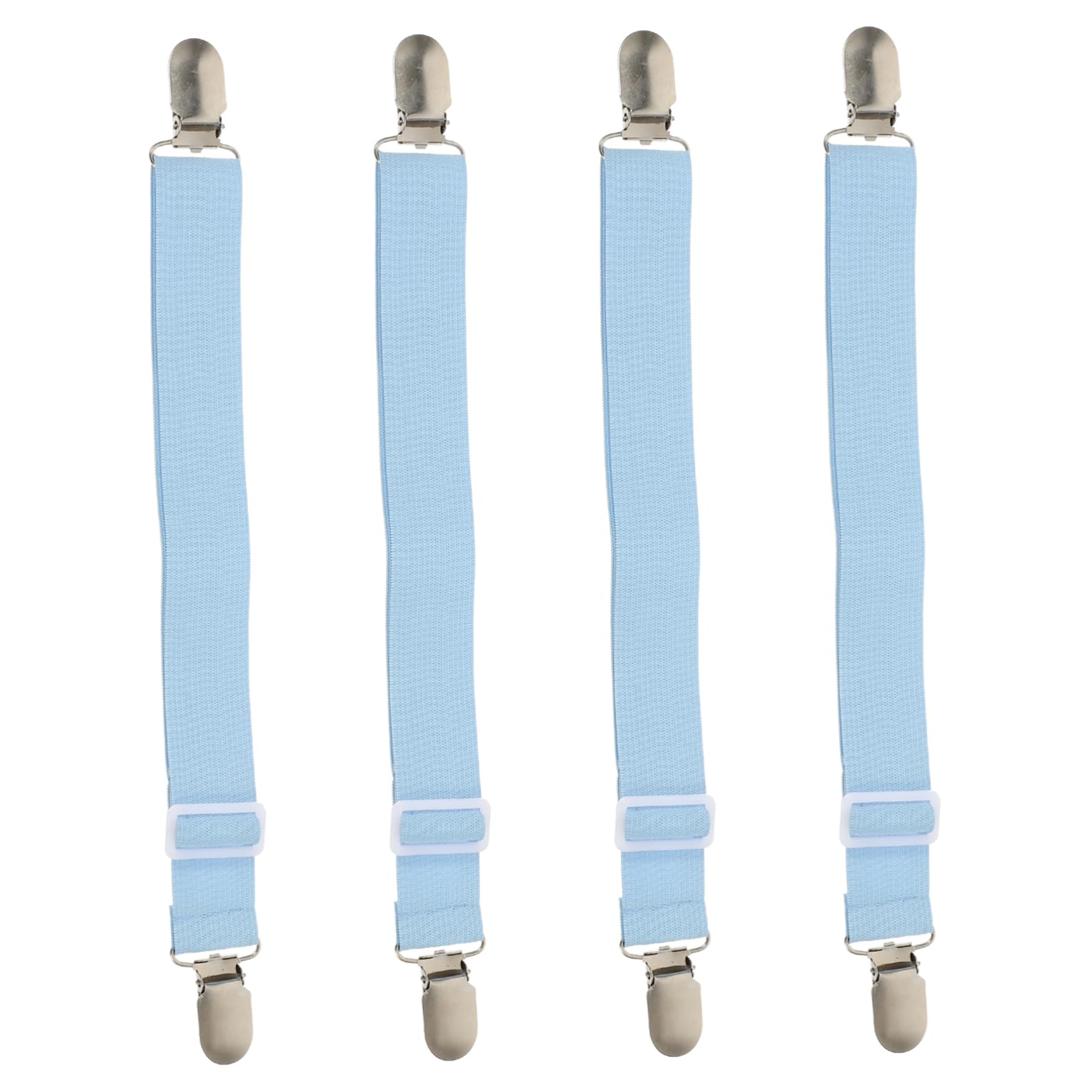Luxshiny 4pcs Bed Sheet Straps Holders for Mattress Adjustable Elastic Corner Holders Fitted and Flat Sheet Fasteners Easy to Install and for Tidy Bedding