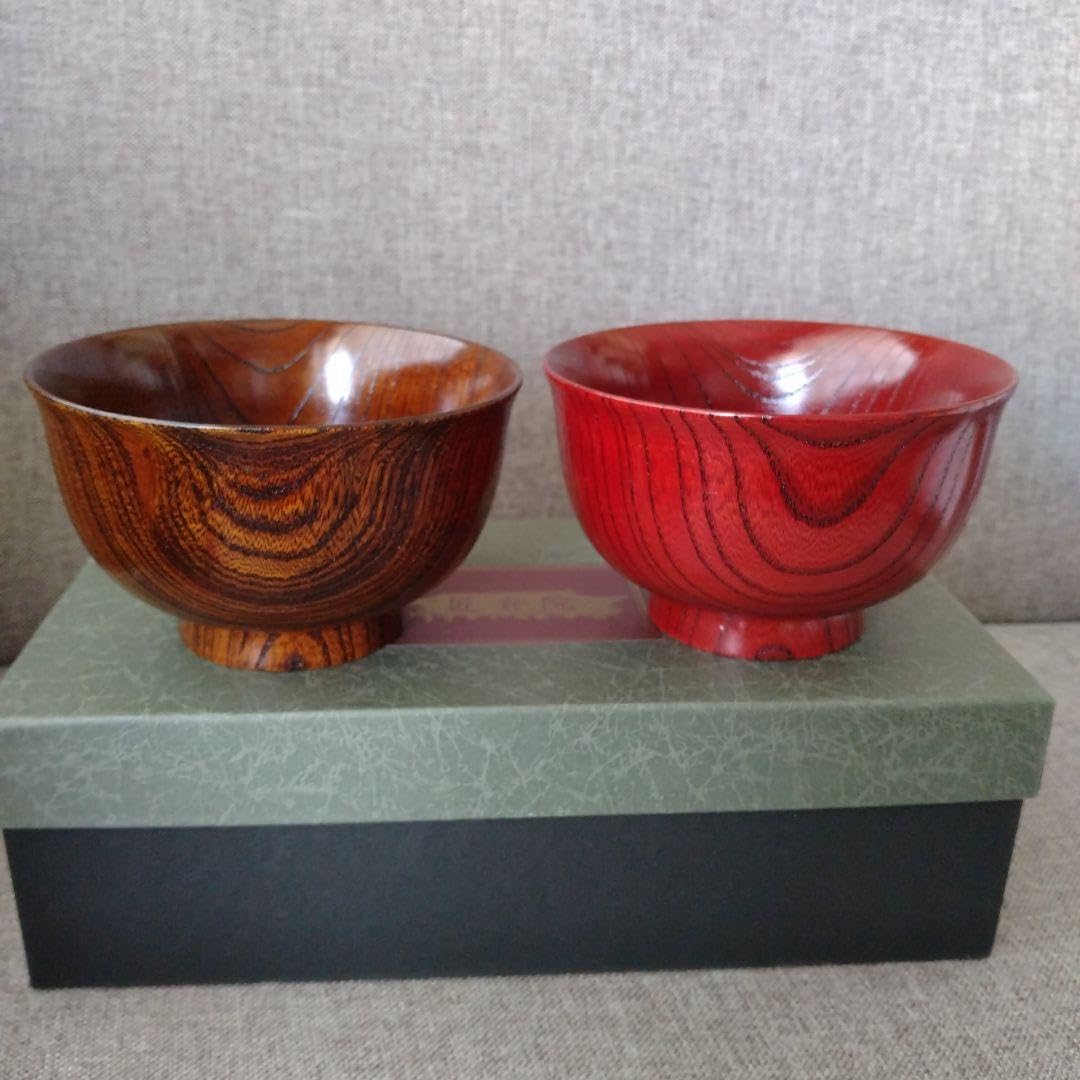高級漆器　山中木製漆器　木地師　久保出章ニ　伝統工芸士　桜材　お茶漬け椀 高級漆器 山中木製漆器 木地師 久保出章ニ 伝統工芸士 桜