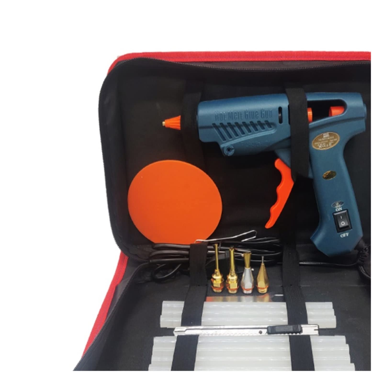 Pistolet na gorący klej, Pistolet do klejenia na gorąco 50 W/150 W 100 W dysza miedziana do 11mm klej w sztyfcie rękodzieło domowe DIY klej gorący pistolet torba na narzędzia(Tool Bag,100W)