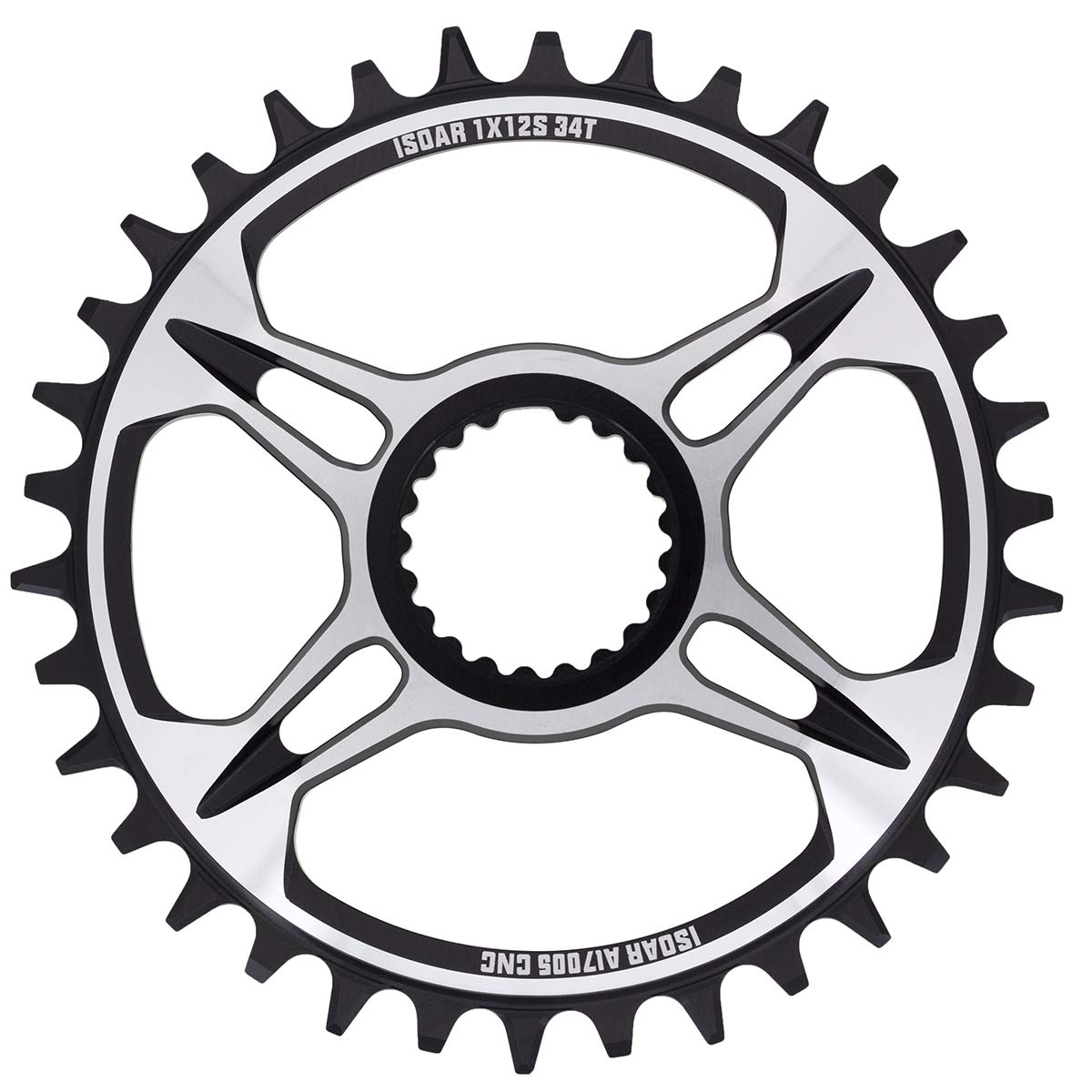 ISOAR Bike Single Speed Narrow Wide Direct Mount Chainring 12 Speed Aluminum Round for Shimano M7100 M8100 M9100 Cranks