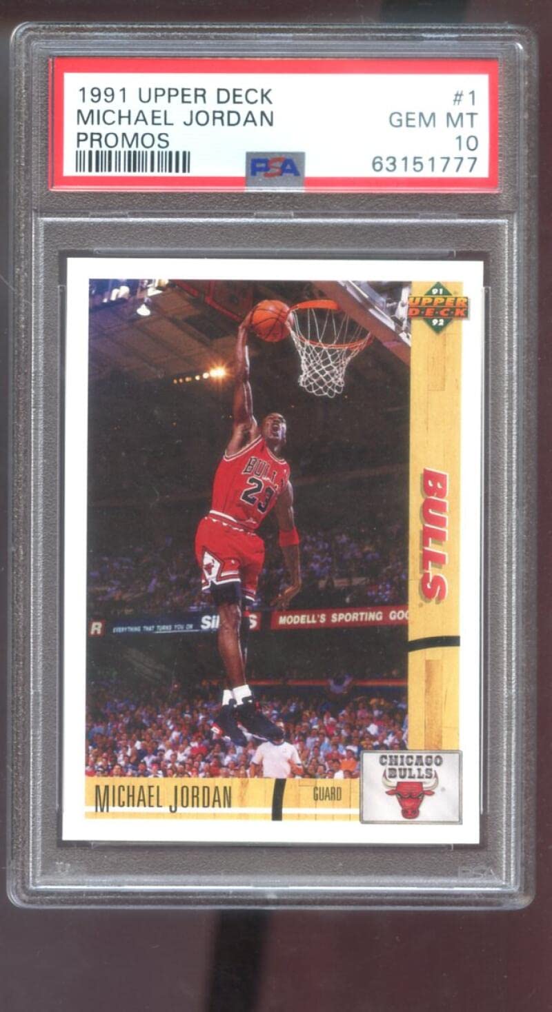 1991-92 Upper Deck #1 Michael Jordan Promos PSA 10 Graded Basketball Card NBA 91-92 1991-1992 Chicago Bulls Promo : Everything Else