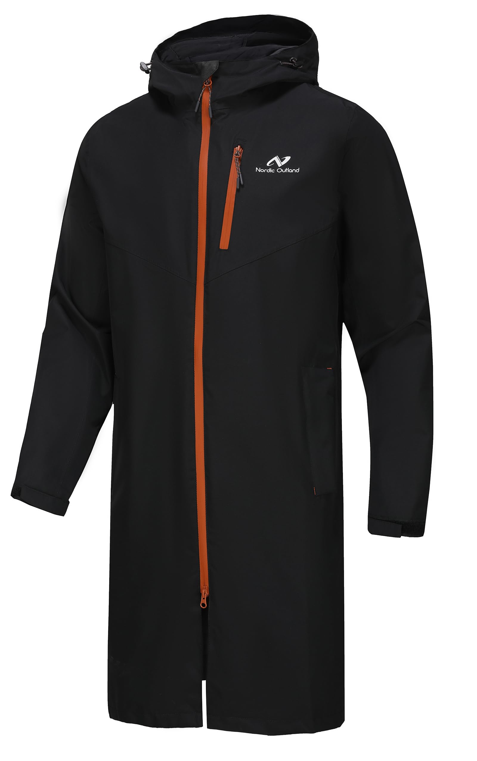 NORDIC OUTLAND Veste de pluie pour homme, imperméable et respirante avec doublure en maille, coupe-vent pour les activités de plein air