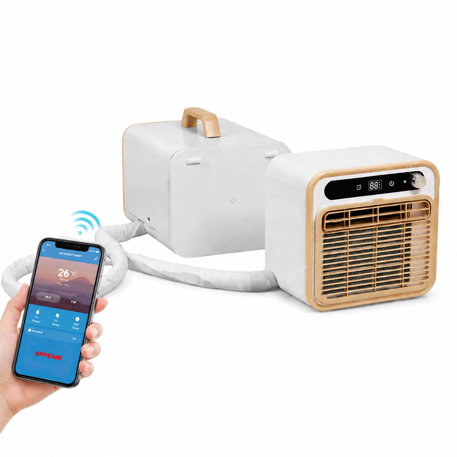 Acondicionador de Aire de Camping portátil 5000 BTU, mansa, Unidad de Aire Acondicionado Dividido para Tienda de campaña, habitación, Oficina, Viaje