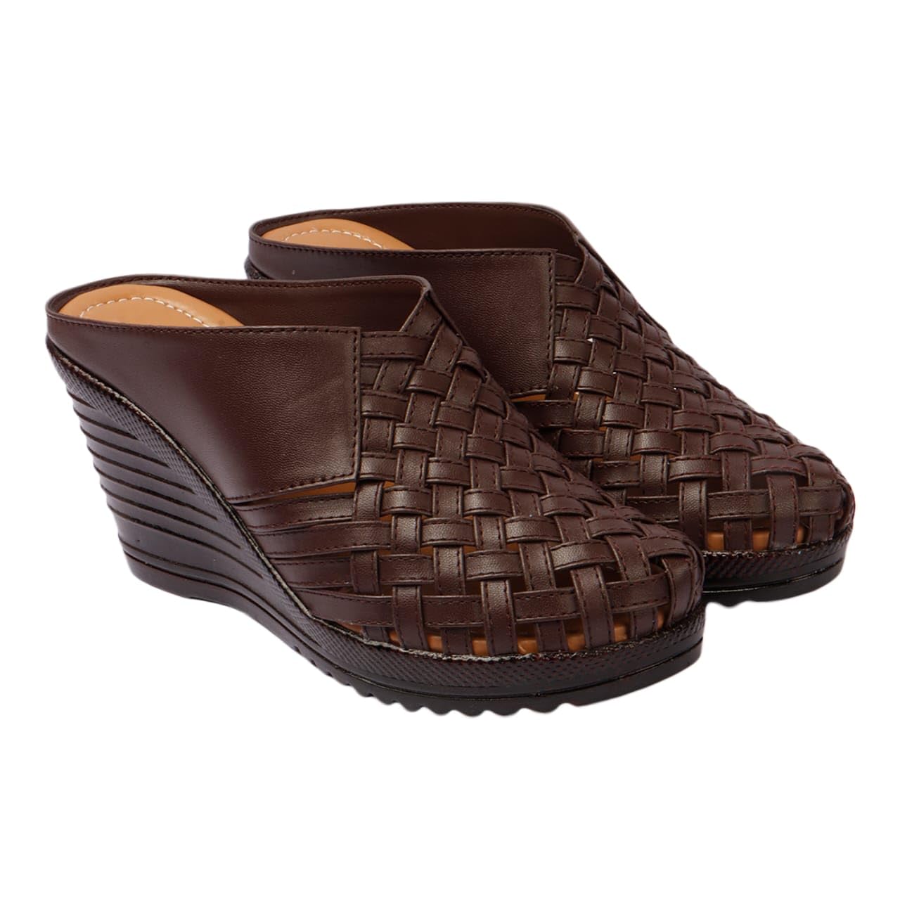 femmetrek Women Mule Wedge Sandals | Slip-On Comfort Heels | Lightweight Cushioned Sole | Stylish Casual & Daily Wear Footwear | Soft Cushion Footbed | Comfortable Everyday Wear-picture-14
