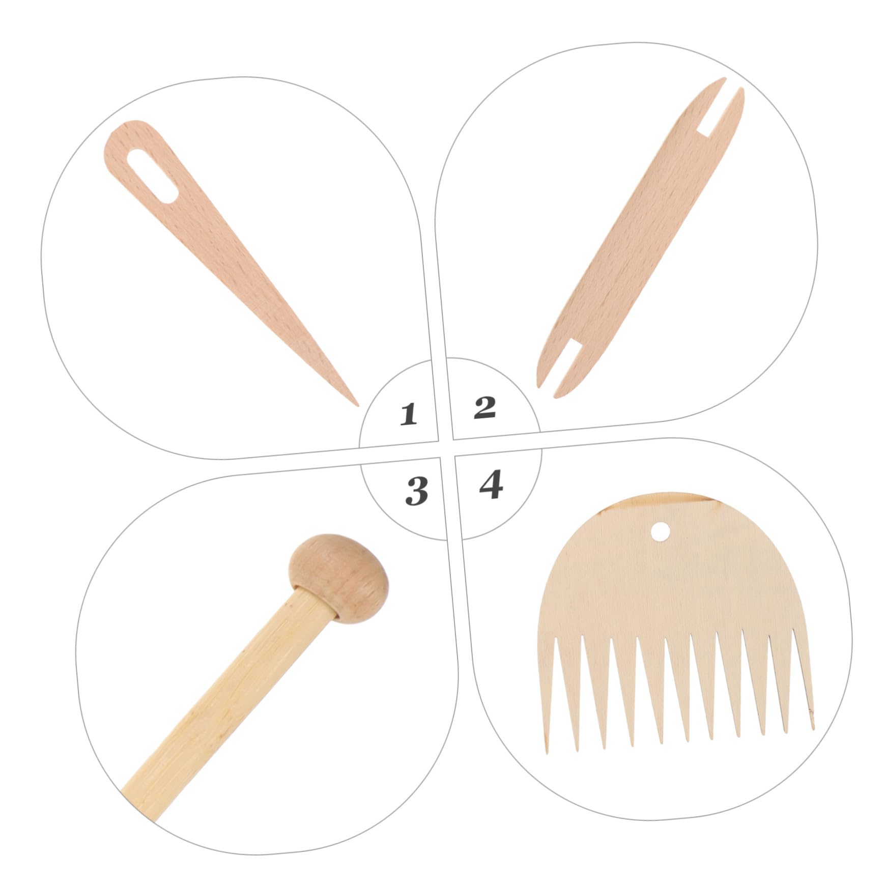 32 Piezas Kit Para Tejer Tapices Tejido De Punto Tejeduría Agujas Tejiendo Suministros De Coser Suministros Para Manualidades Tejido De Tapicería De Punto Madera Beige