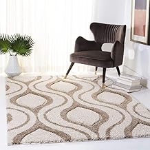 Hand Woven Shaggy Rectangular Carpet with 2 Inch Pile Height for Living Room (Siz:- 5X7 Feet)