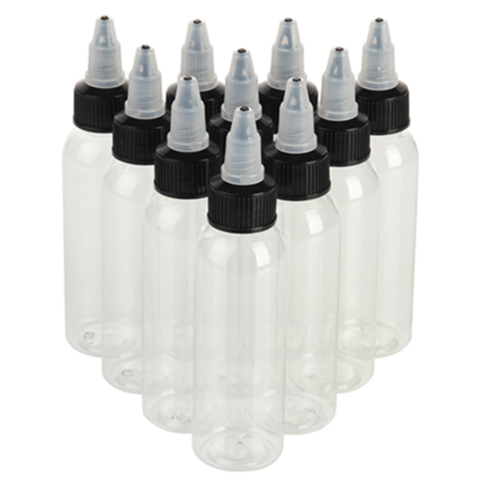 10pcs Twist Cap Empty Plastic Tattoo Ink Pigment Clear Bottle Supplies Tattoo Pigment Ink Bottle (4oz 120ml)