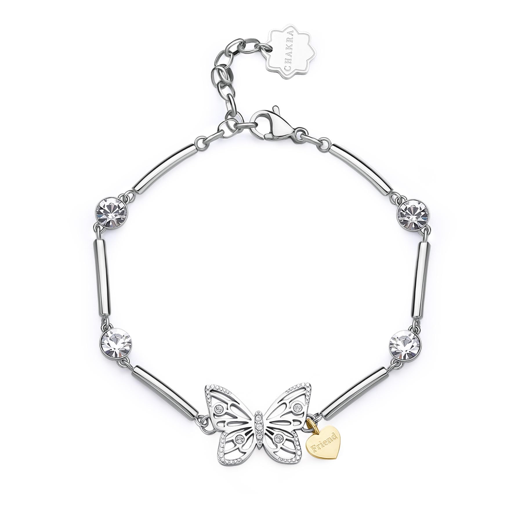 BROSWAY CHAKRA BRACCIALE DA DONNA RIGIDO IN ACCIAIO BHK340 (3968) LOVE