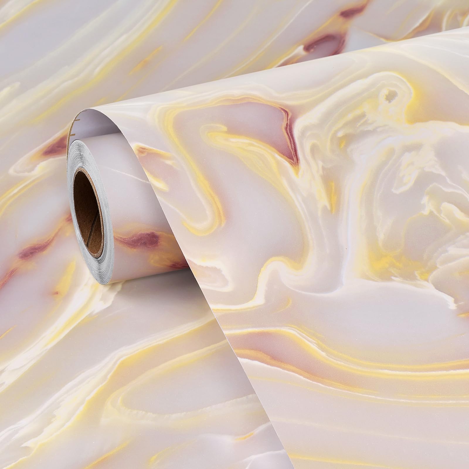 Papier peint autocollant cuisine marbre liquide pour sublimer votre crédence