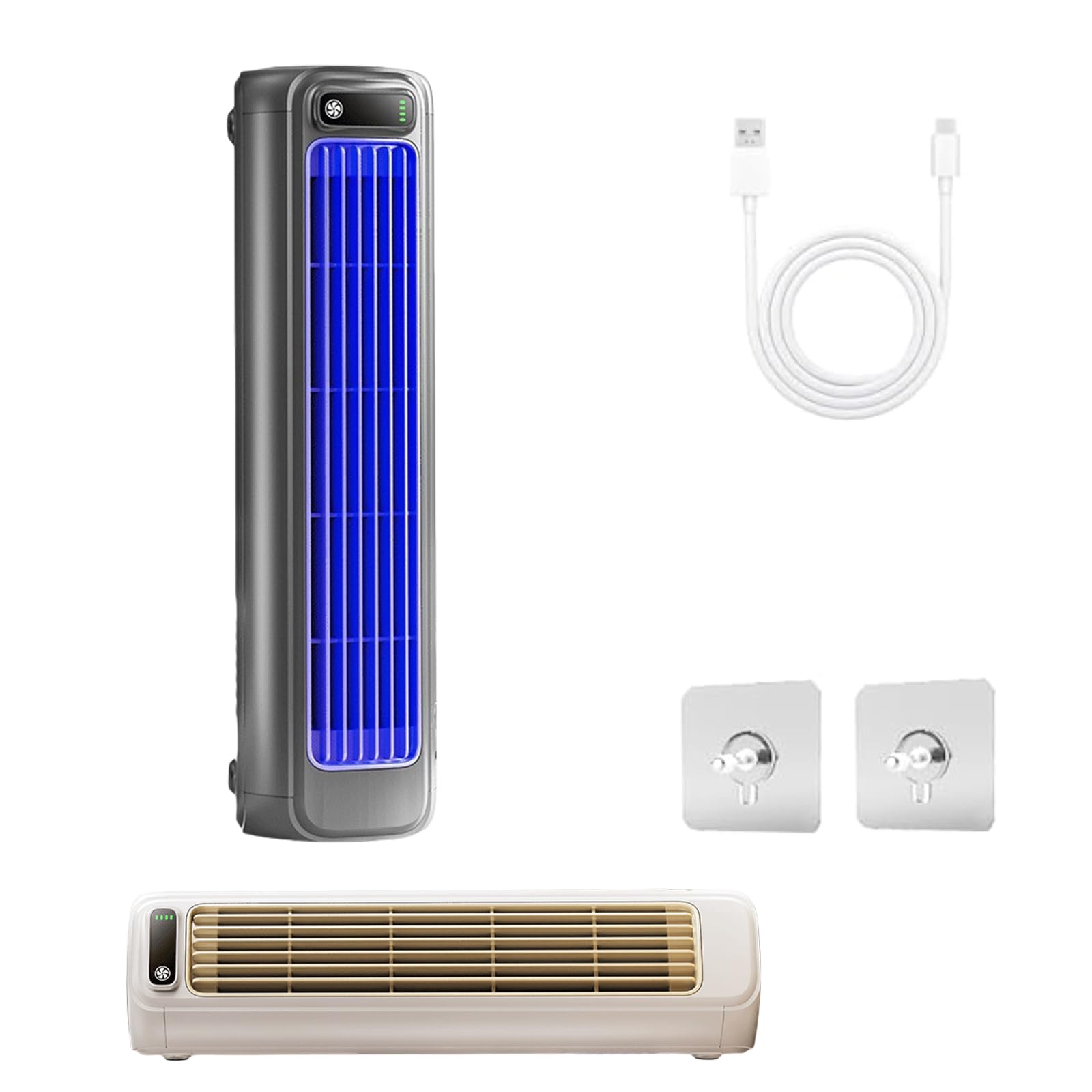 Coldeez Cooling Ace, Festburg Cool Air Fan, Sherum Cooling Ace Portable Air Cooler, 3 Speeds Adjustable, Wireless Fan Bladeless Quie For Bedroom Office Home (Gray)
