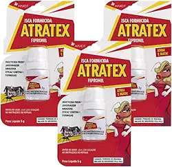 Isca Formiga Doceira Doméstica Isca Atratex 3x5g Formicida