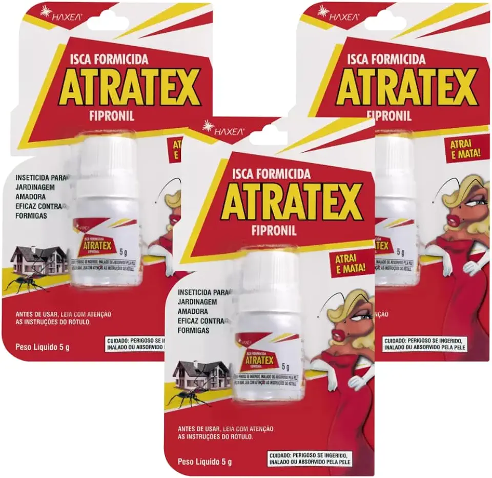 Isca Formiga Doceira Doméstica Isca Atratex 3x5g Formicida