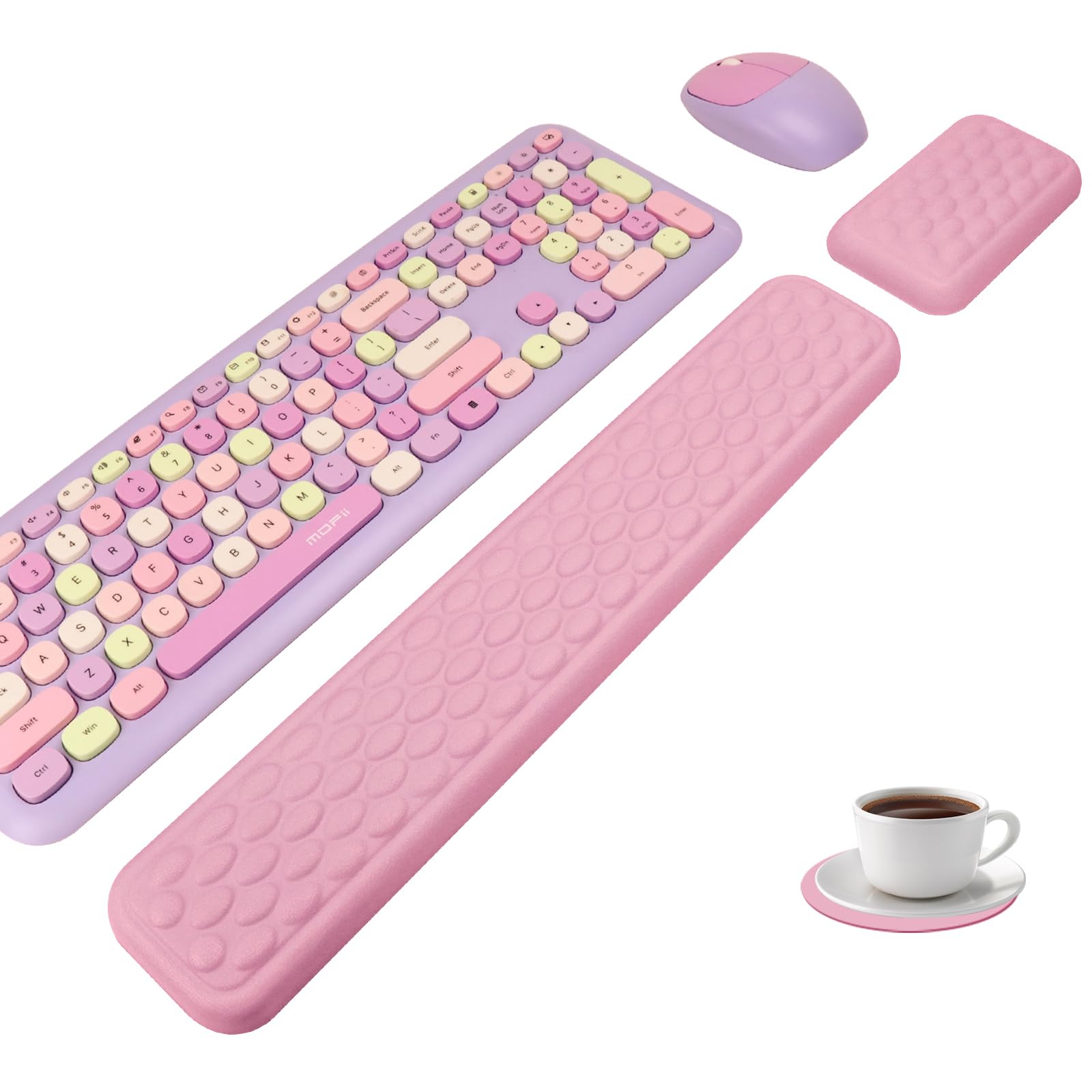 Ergonomische Handgelenkauflage für Tastatur und Maus, Computertastatur-Handgelenkauflage – weiches Memory-Schaum-Tastatur-Handgelenkauflage-Set, Schmerzlinderung für Laptop, Arbeiten, Tippen, Gaming,