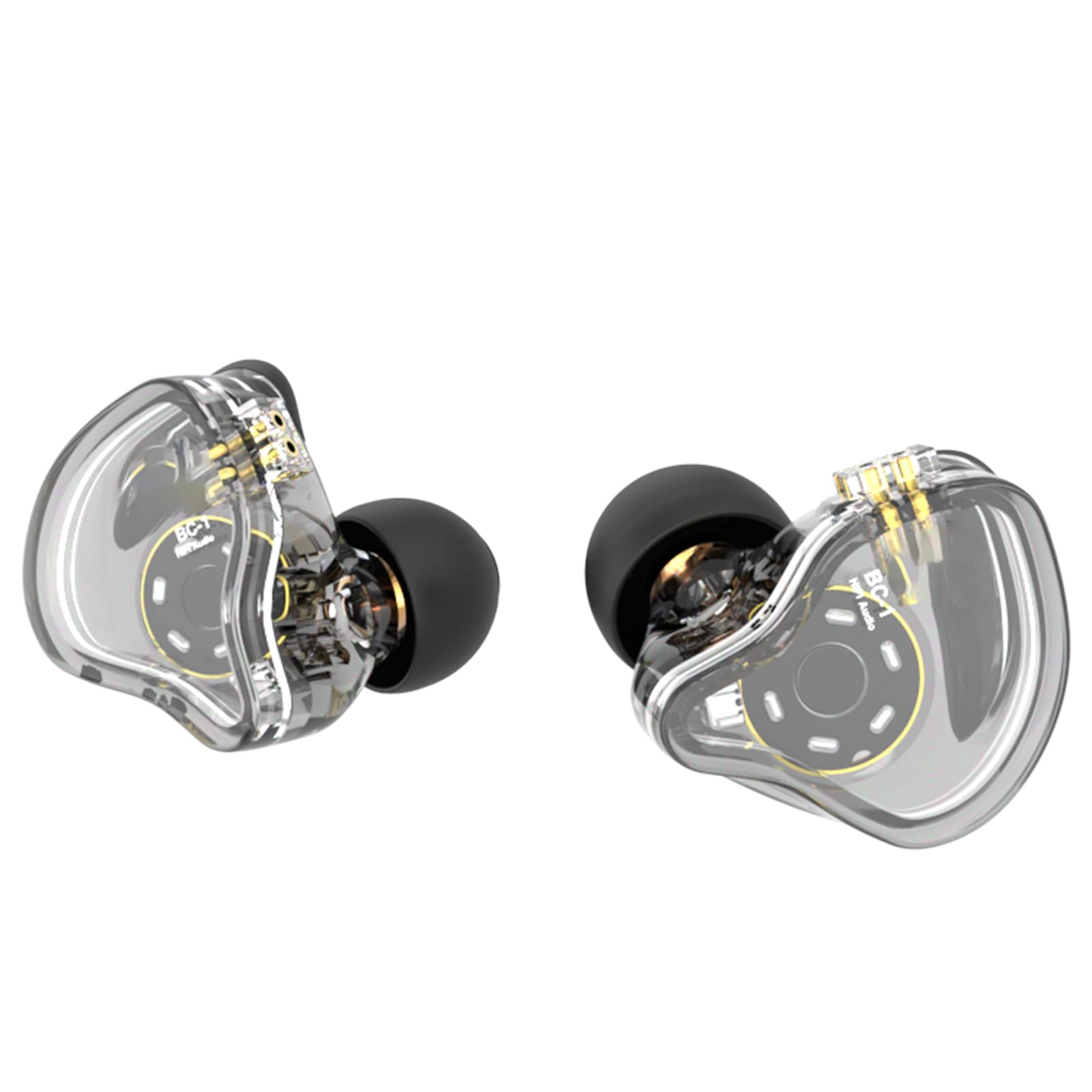 Monitores Intrauditivos Auriculares con Cable Auriculares con Sonido Estéreo de Alta Fidelidad Cancelación de Ruido Bobina Dinámica 10 Mm Cable Desmontable Ajuste (B)