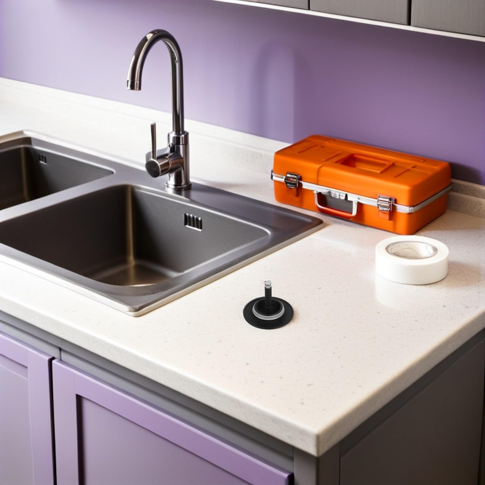 FRCOLOR 2 Piezas Tapón de Desagüe para Bañera y Lavabo de Cobre Negro, Resistente y Redondo, Bloquea Residuos, Adecuado para Baño y Cocina