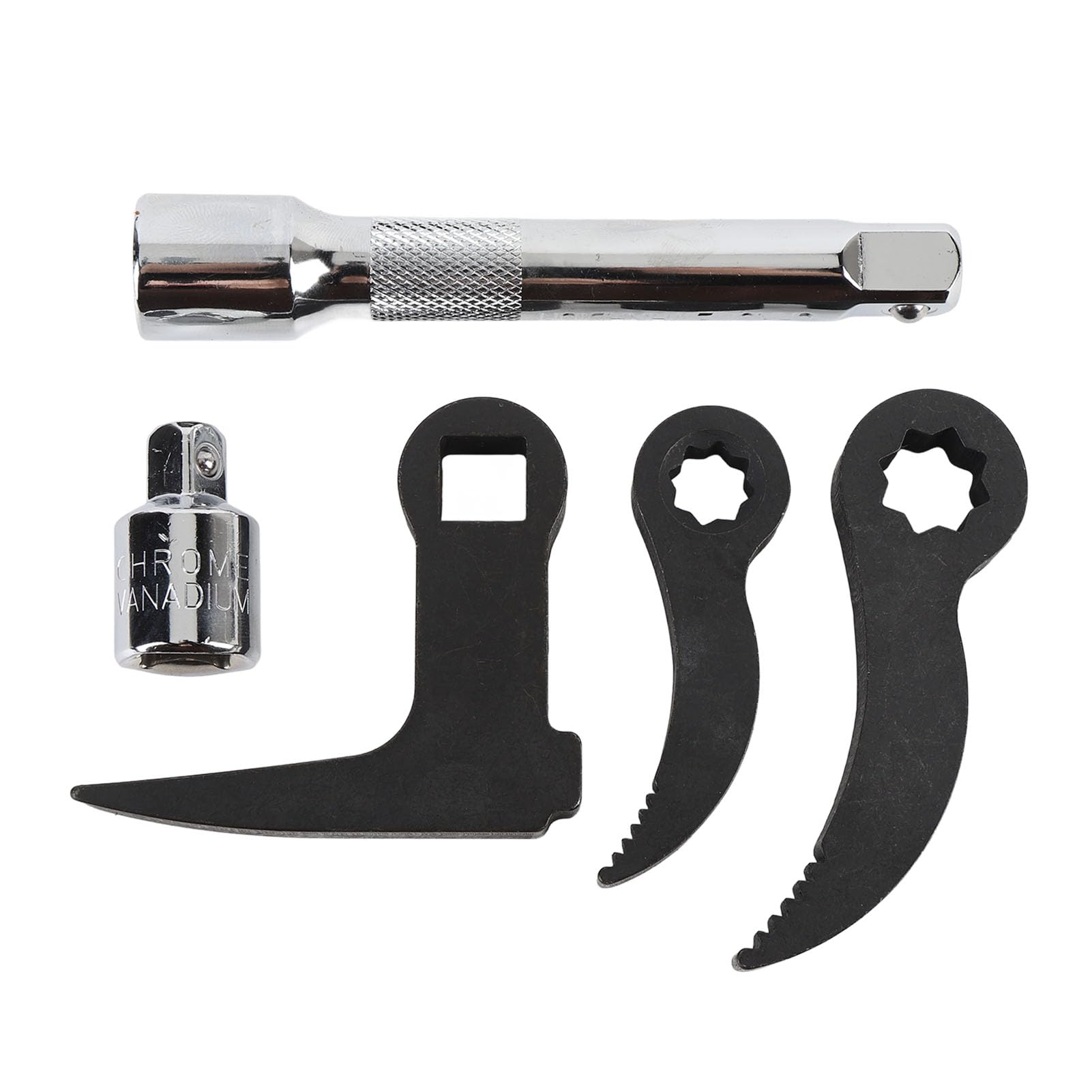 Adapterkopf-Set für Brechstangenschlüssel, 1/2 Zoll 3/8 Zoll Brechstangen-Adapterkopf mit Adapter und Verlängerungsstange, Halbwellen-Entfernungswerkzeug für Autoreparaturen
