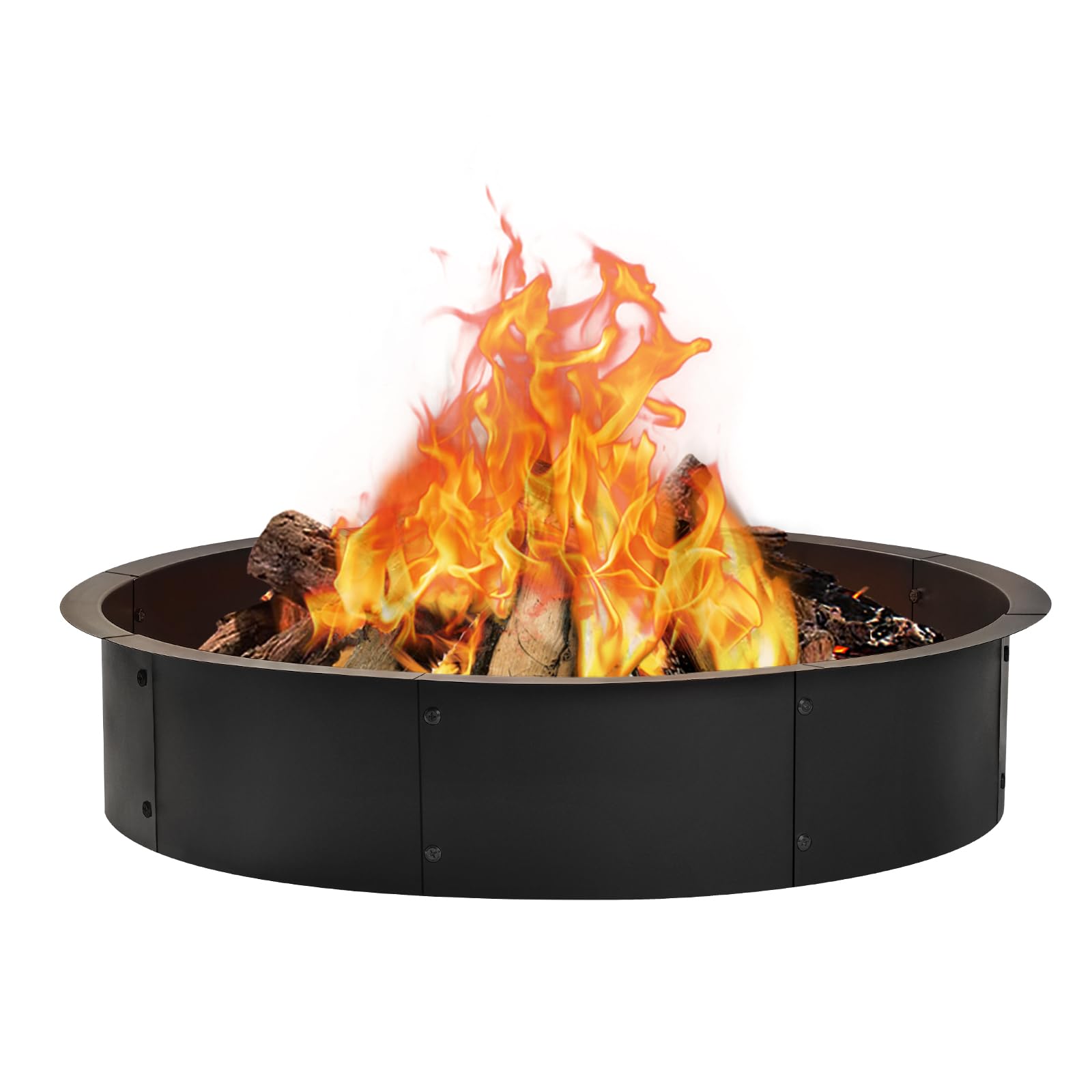 Feuerschale, Feuerschalenring für den Außenbereich,99 cm Außendurchmesser / 91 cm Innendurchmesser – Einsatz für Garten, Terrasse, Hof & Camping