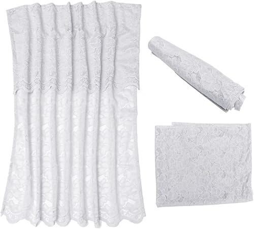 Miniatura 5 de LIFKOME Cortina corta de encaje para patio, cortinas de ventana de puerta, cortinas de puerta delantera, decoración de globos, panel de puerta de