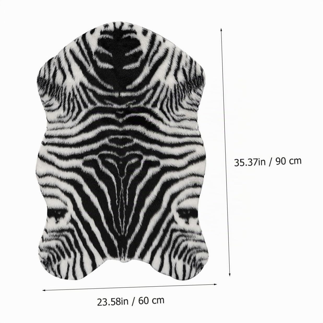 FischföRmiges Zebra-Teppich Bodenkissen rutschfeste Anti-Rutsch-Bodenmatte Weiche Hausmatte FüR Badezimmer KüChe Und Wohnzimmer