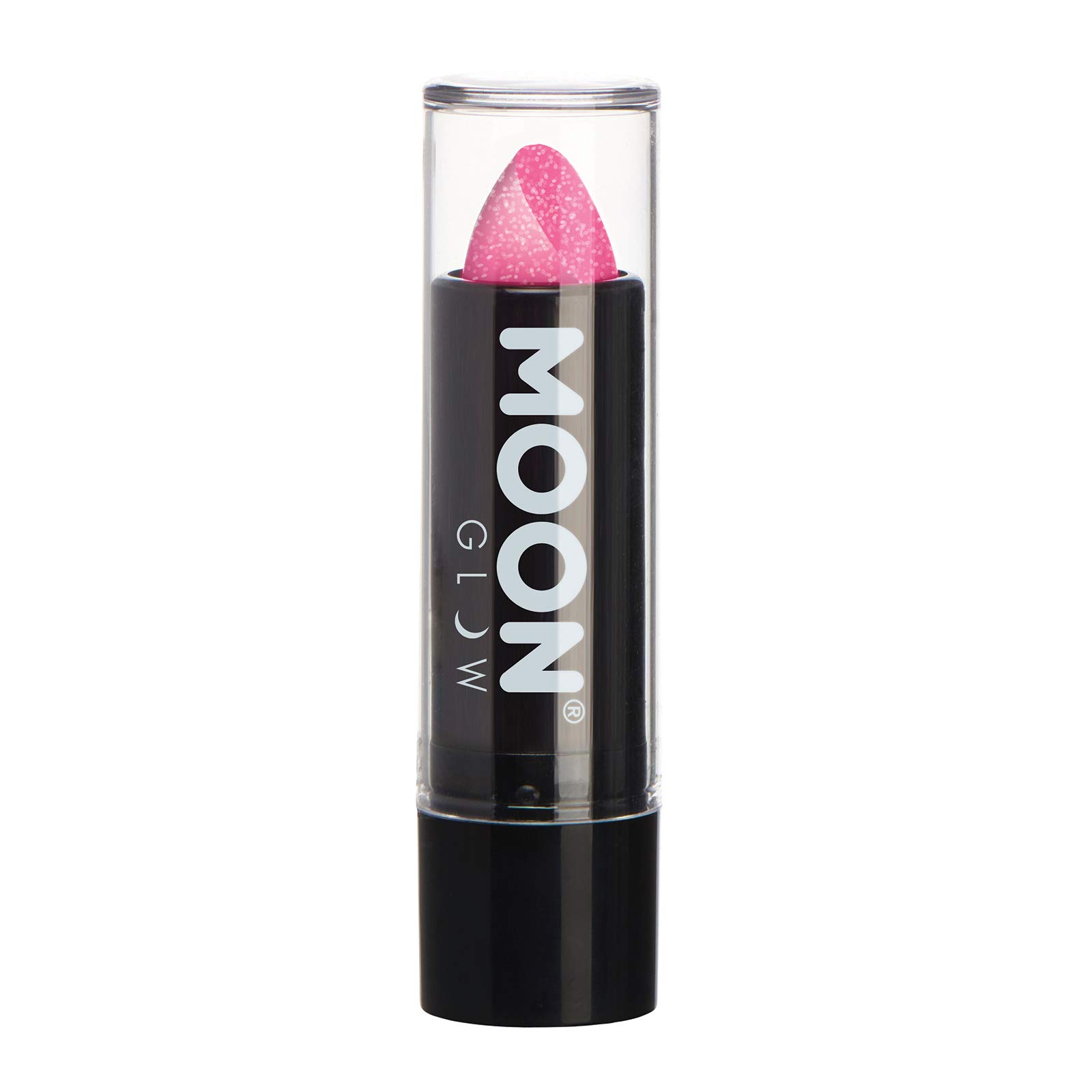 Moon Glow - 5g Neon UV Glitter Lipstick - Hot Pink - Glows brightly under blacklights