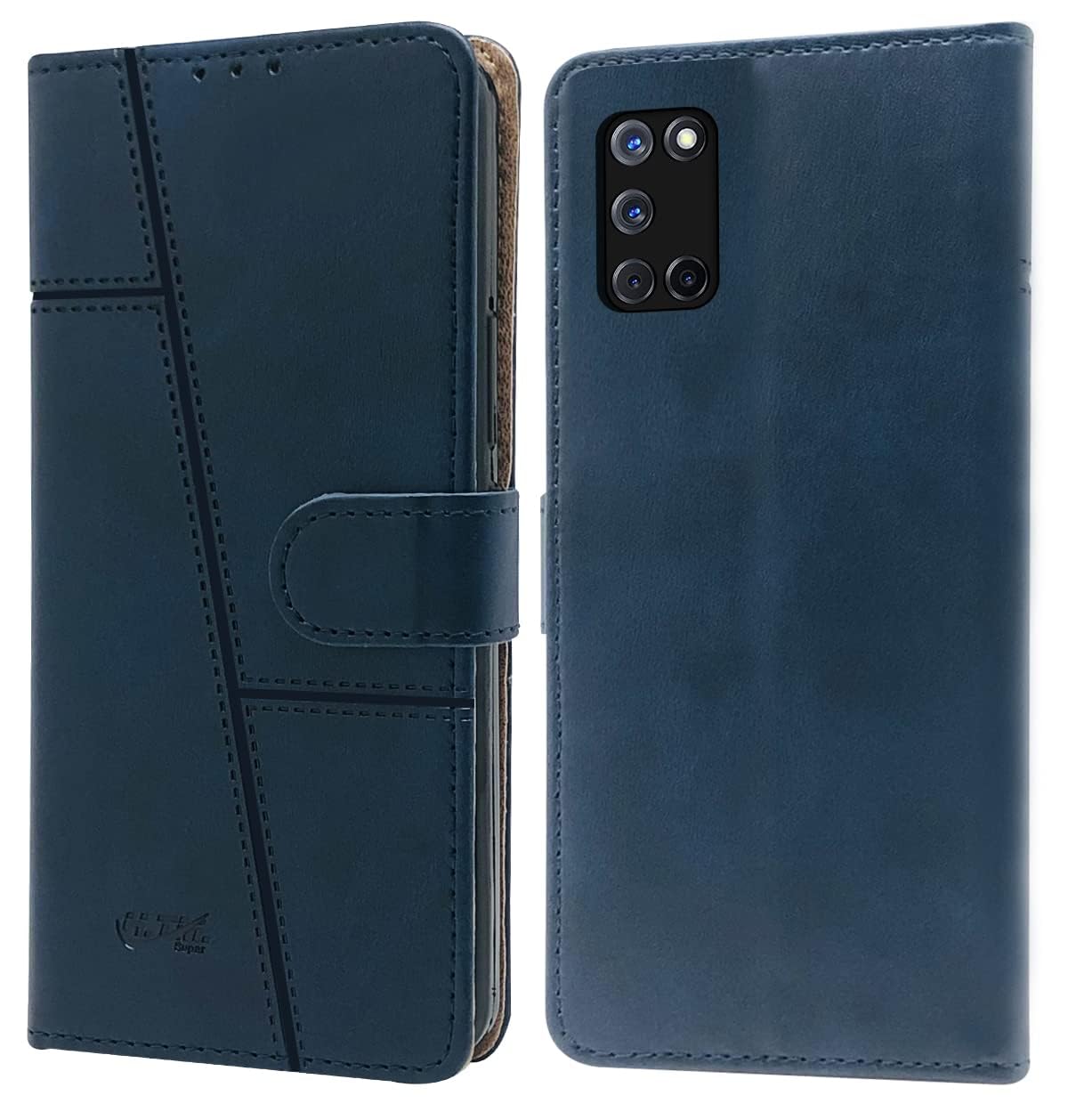 Jkobi Flip Cover Case for Oppo A52 | A72 | A92 (Stitched with Magnetic Closure | Blue) (B0CL7M9YQS) Amazon Price History, Amazon Price Tracker