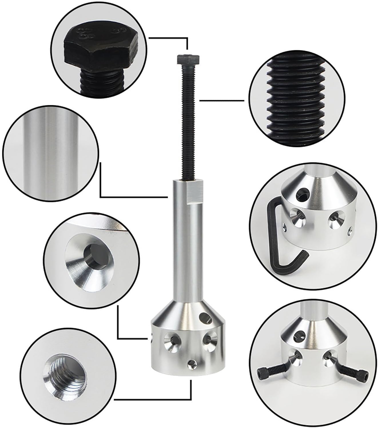 Heavy Duty Ultimate Hub Fan Blade Puller Tool for 5/8" Belt & 1/2" Direct Drive Motors, High Strength Metal, Essential Easy-to-Use Maintenance Equipment