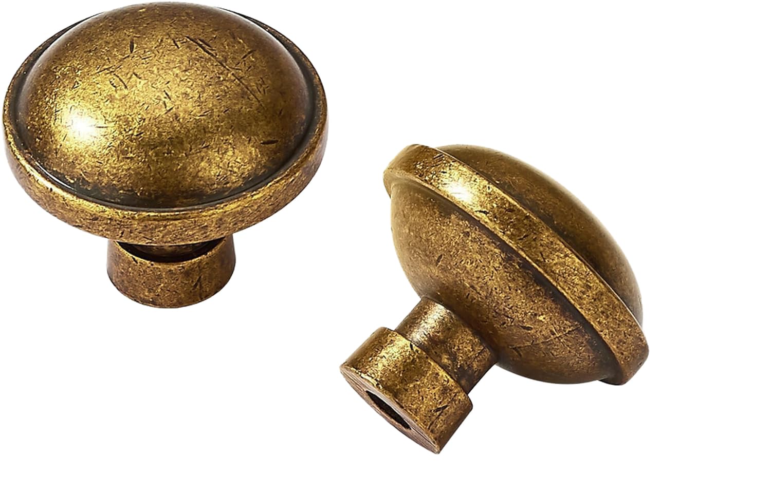 CABDM 20 Pack 1-1/4 inch Kitchen Cabinet Knobs Drawer Knobs Vintage Knobs Antique Brass Cabinet Knobs Drawer Pulls Round Knobs Cabinet Hardware Knobs for Dresser Drawers