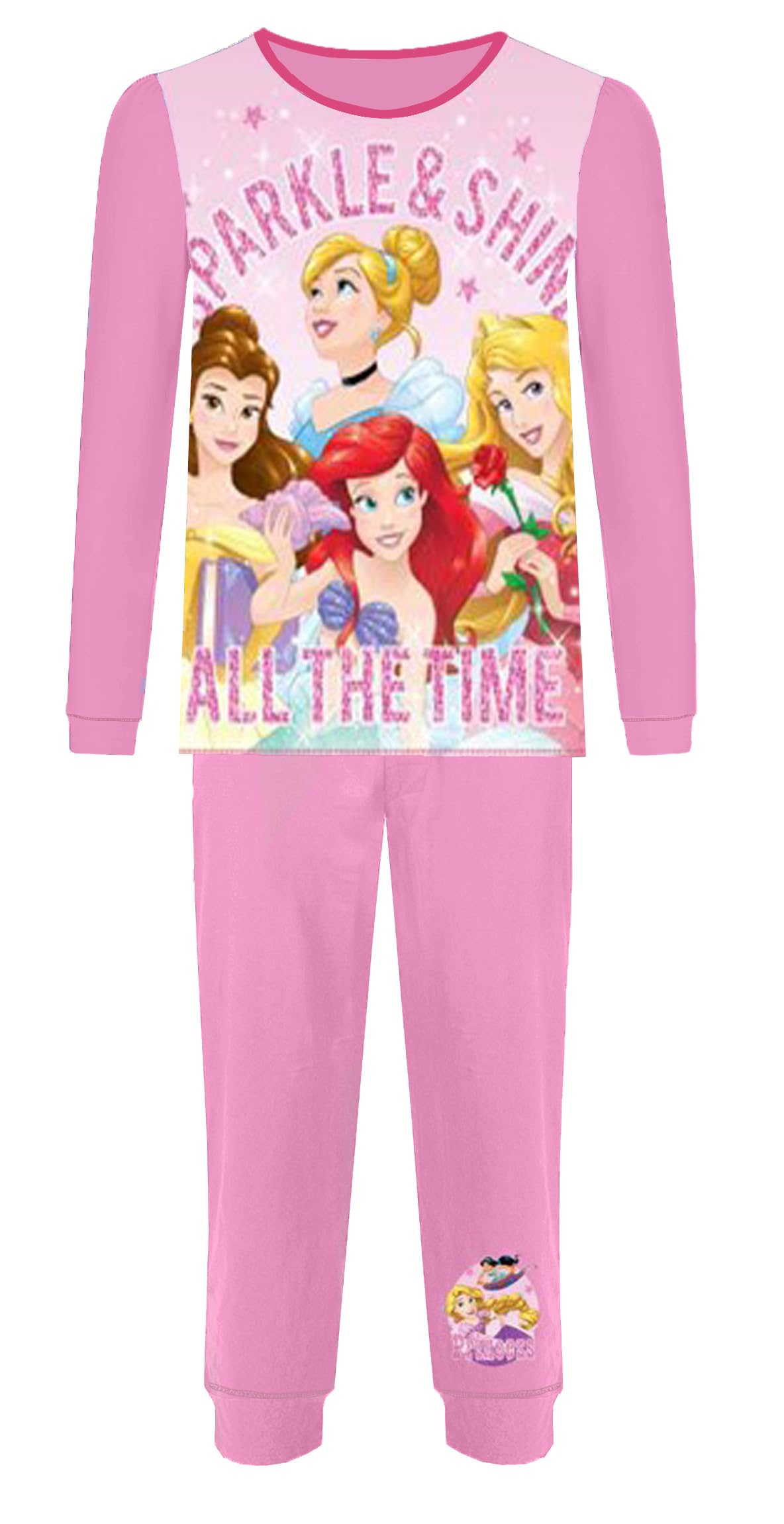 Disney Girls Princess Pyjamas PJs (as8, age, 3_years, 4_years) Pink